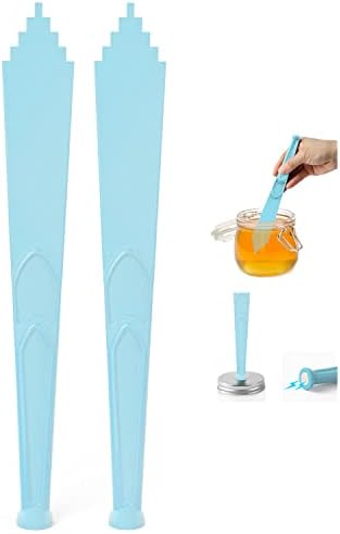 Canning Magnetic Jar Lid Lifter and Bubble Popper Remover Measurer, British Blue, 2-pack