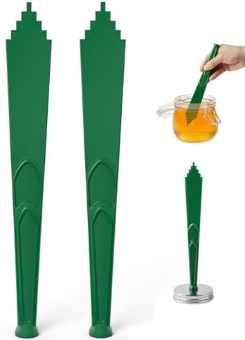 Canning Magnetic Jar Lid Lifter and Bubble Popper Remover Measurer, Green, 2-pack