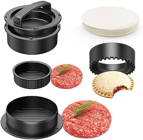 Hamburger Burger Press Patty Maker Slider with 100pcs Parchment Paper